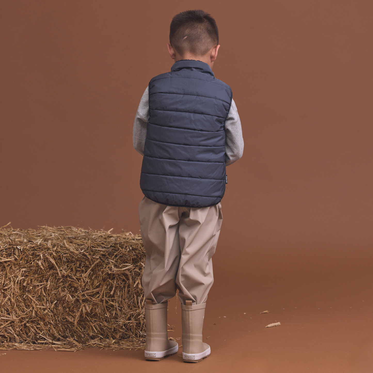 Reversible Yeti Vest - Ash Colourblock
