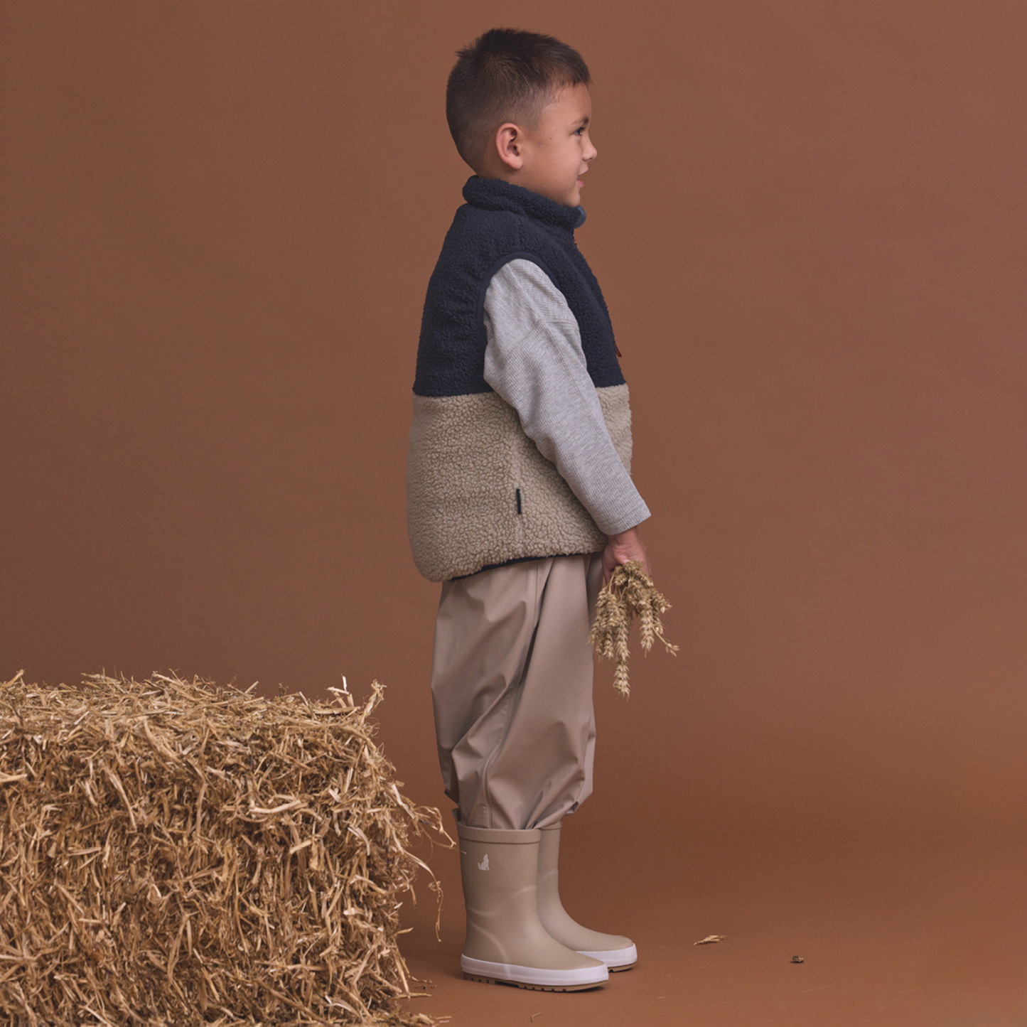 Reversible Yeti Vest - Ash Colourblock