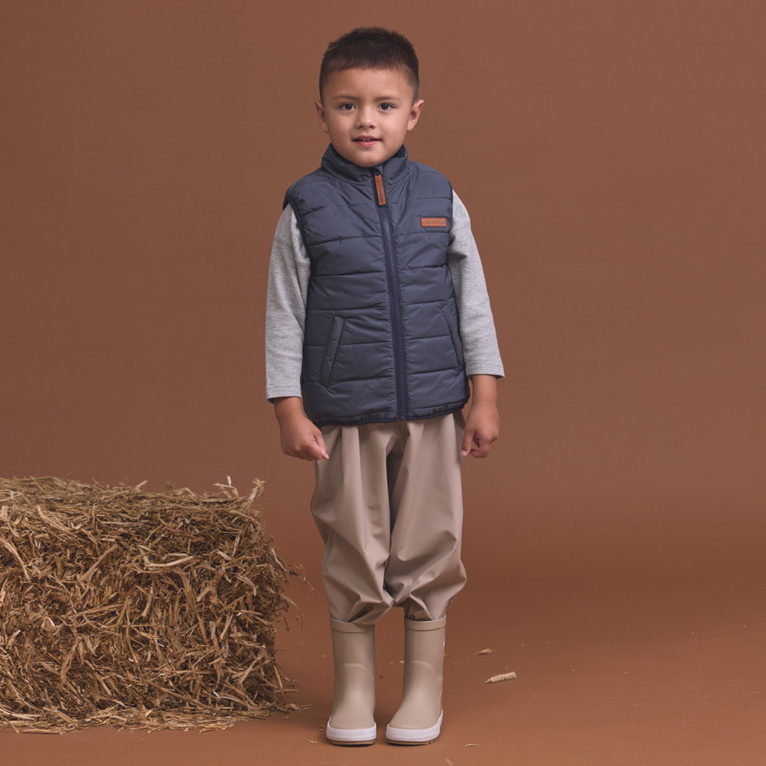 Reversible Yeti Vest - Ash Colourblock