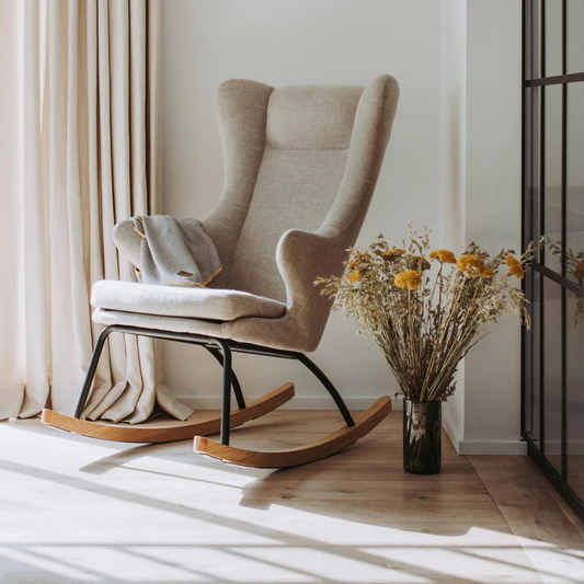 Rocking Nursing Chair - Sand Grey