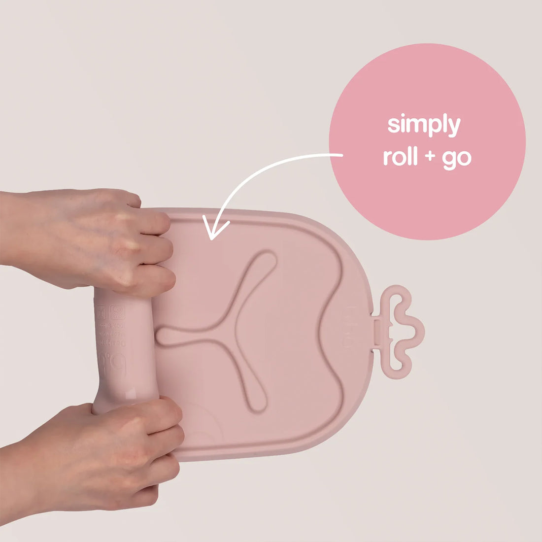 Roll + Go Mealtime Mat - Blush