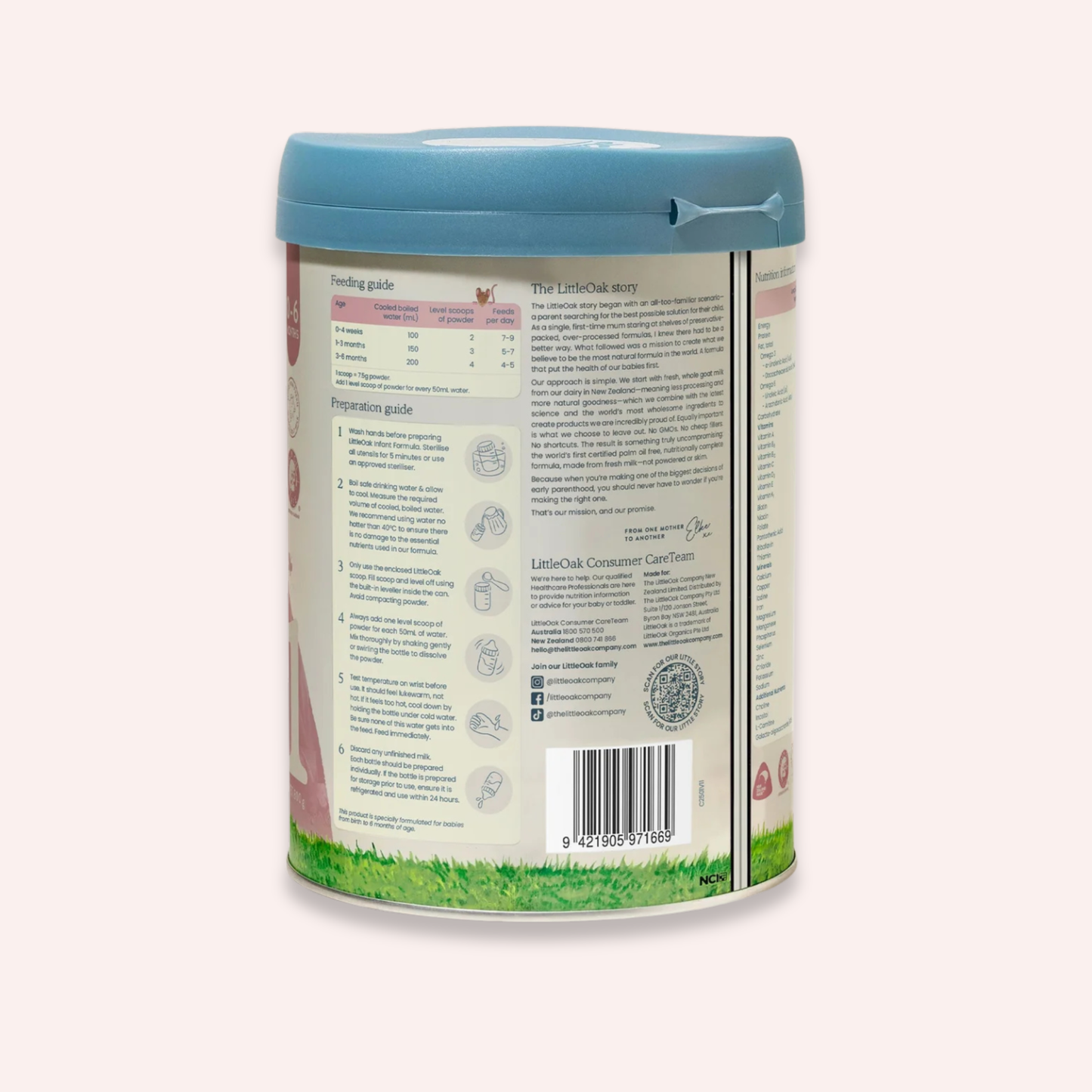 Stage 1 - Natural Goat Milk Infant Formula with Olive Oil - 800g