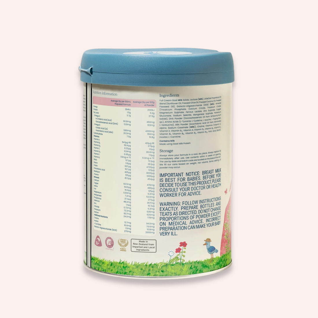 Stage 1 - Natural Goat Milk Infant Formula with Olive Oil - 800g