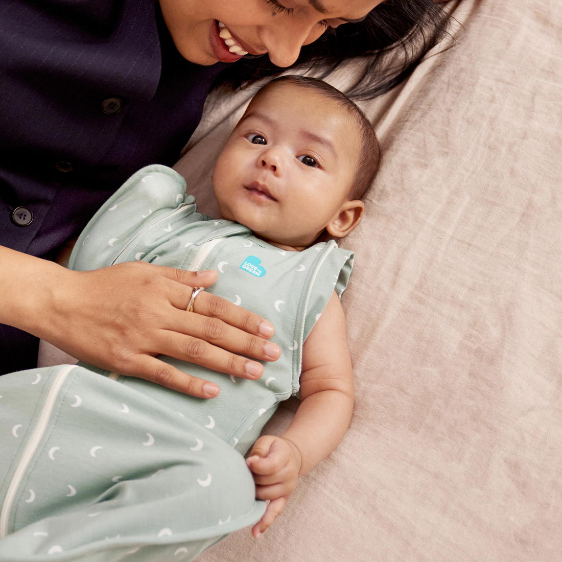 Stage 1 Swaddle Up - 1.0 TOG - Stretch Cotton - Olive Moon