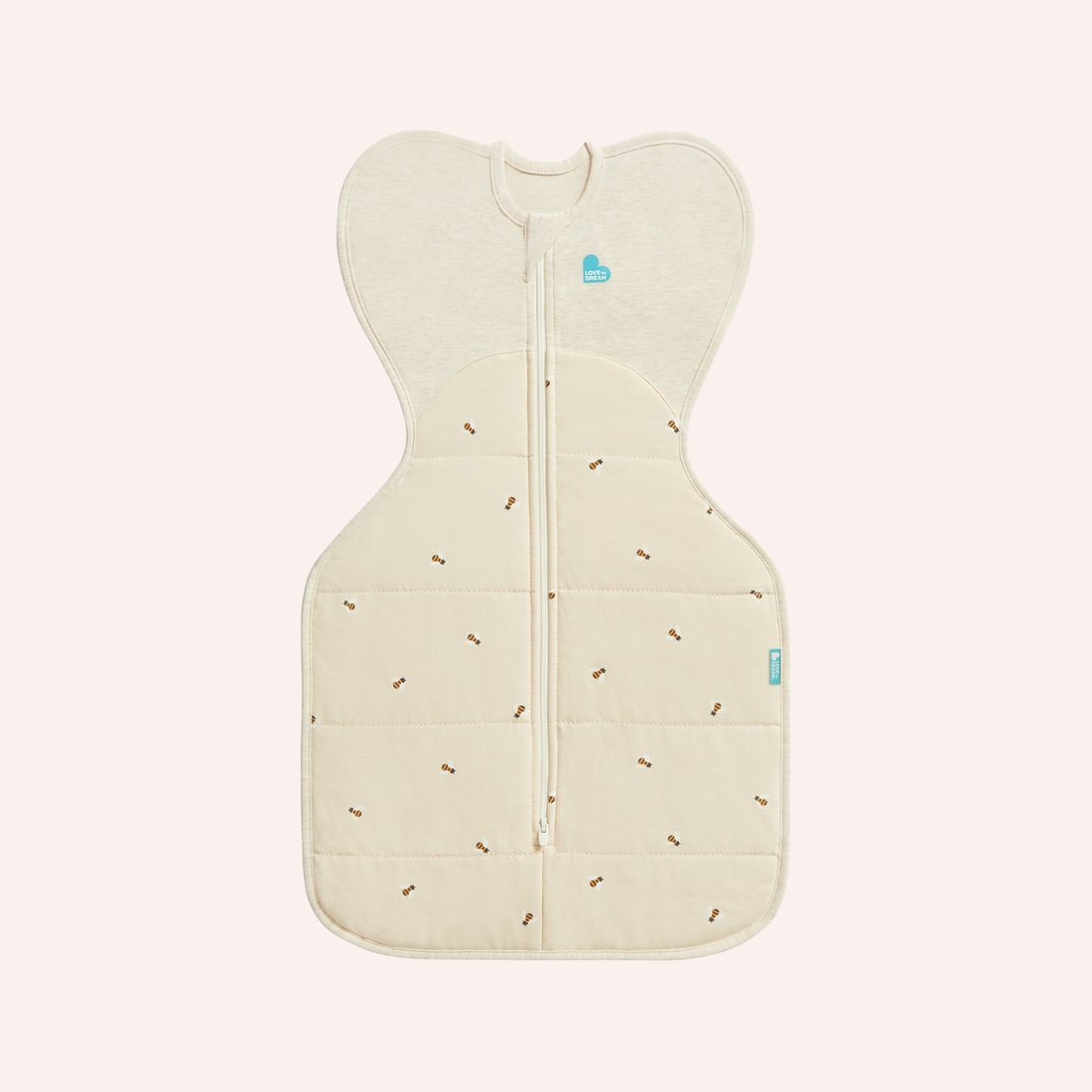 Stage 1 Swaddle Up - 2.5 TOG - Quilted Stretch Cotton - Oatmeal Bees