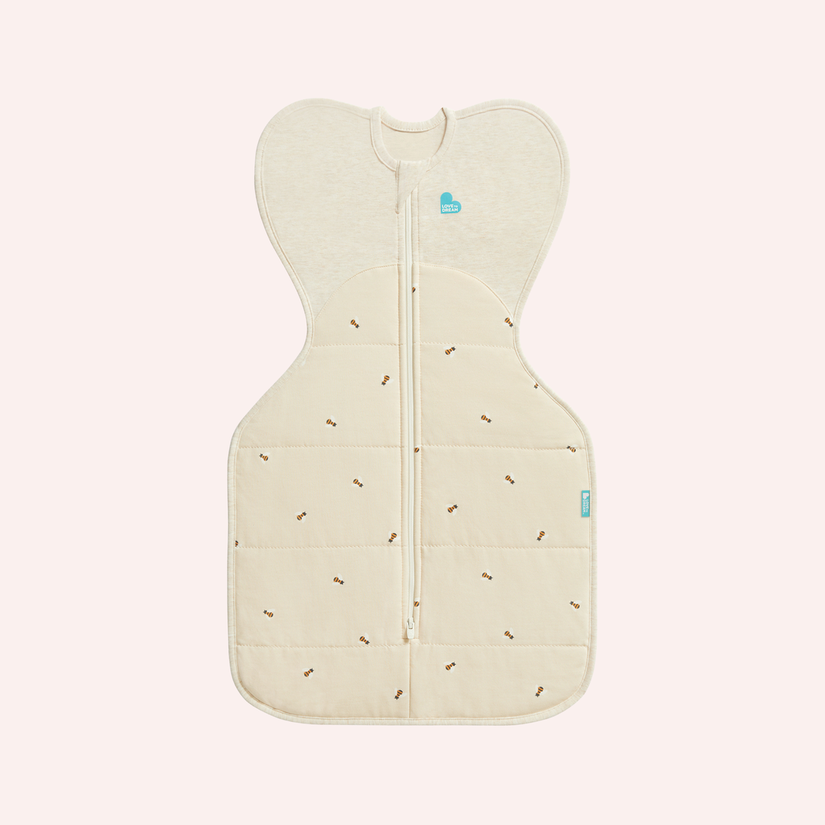 Stage 1 Swaddle Up - 2.5 TOG - Quilted Stretch Cotton - Oatmeal Bees