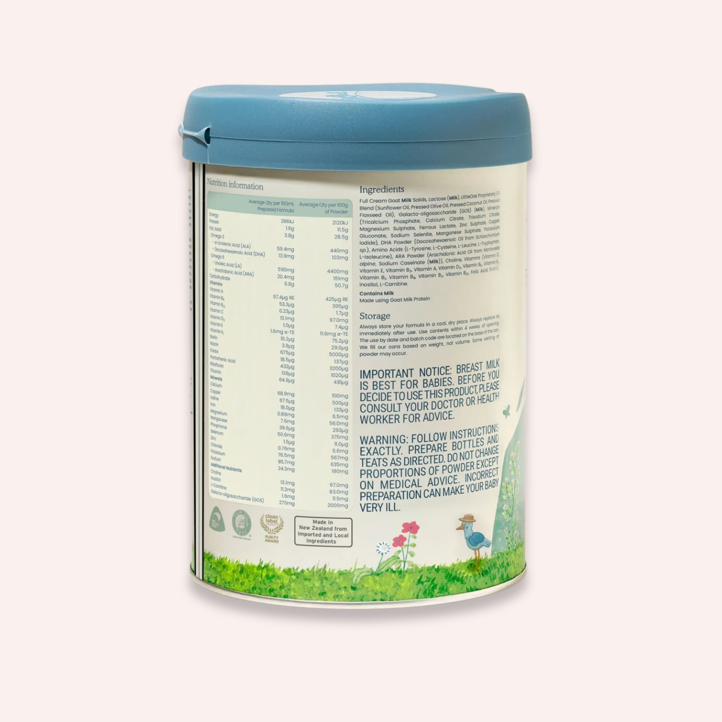 Stage 2 - Natural Goat Milk Follow-On Formula with Olive Oil - 800g