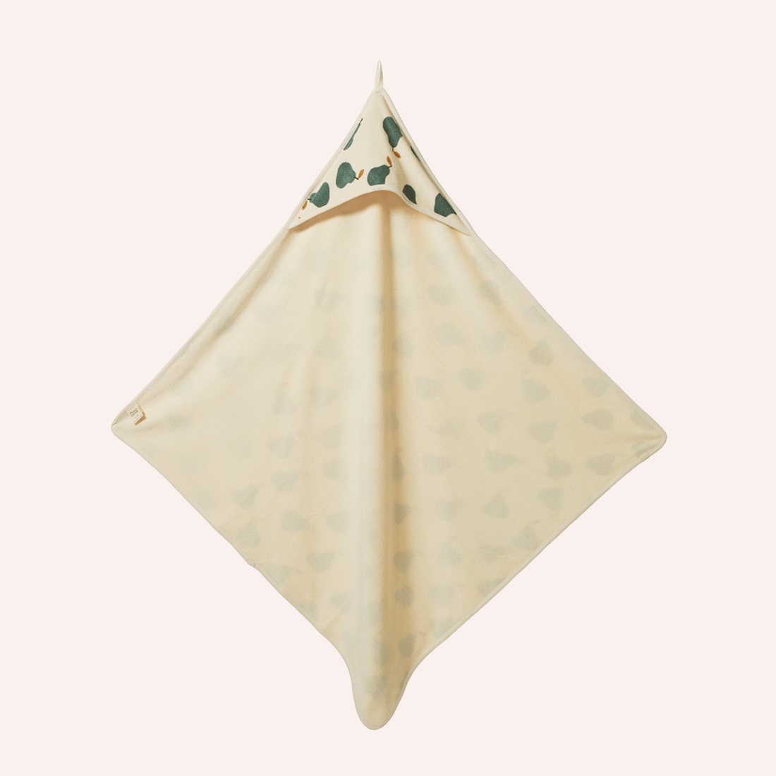 Organic Cotton Hooded Towel - Pear Print - One Size