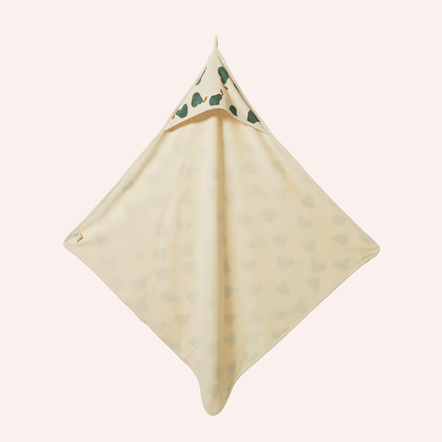 Organic Cotton Hooded Towel - Pear Print - One Size