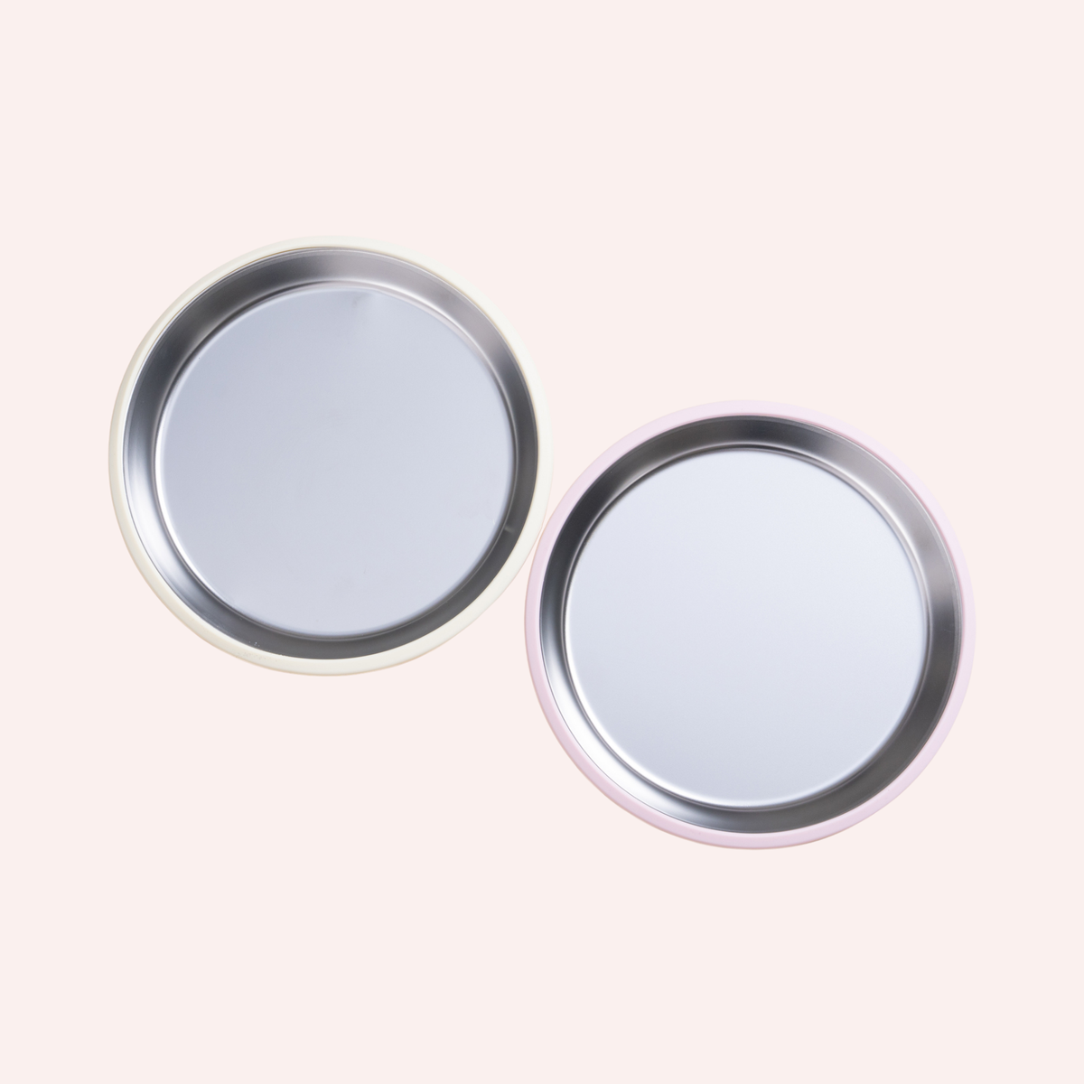 Fun Firsts Stainless Steel Round Plate Duo - Sorbet