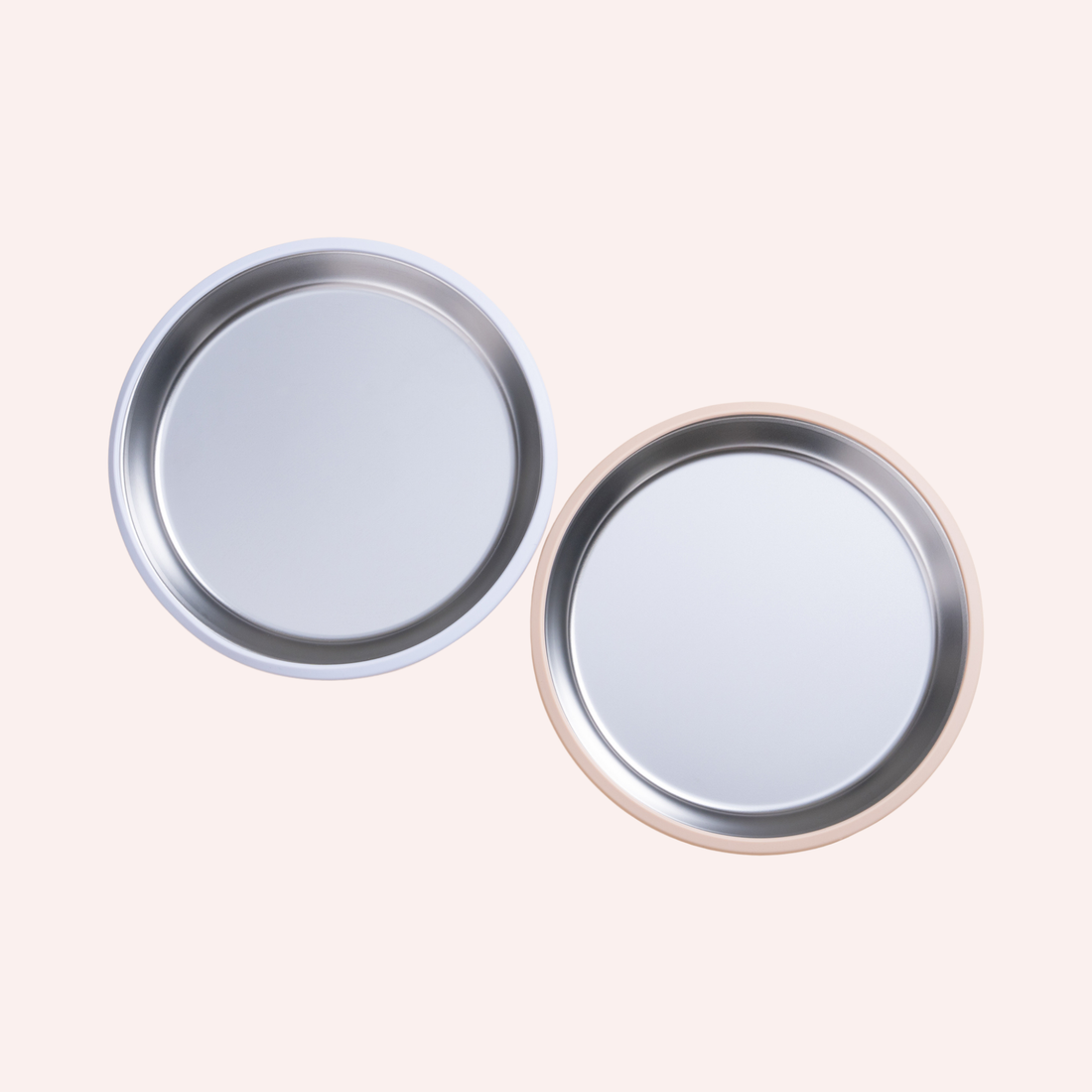 Fun Firsts Stainless Steel Round Plate Duo - Oat