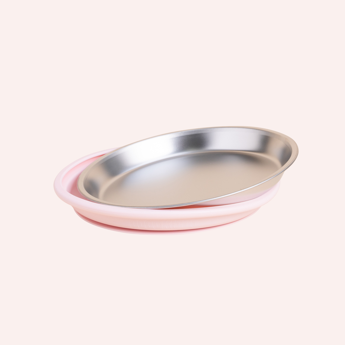 Fun Firsts Stainless Steel Round Plate Duo - Sorbet