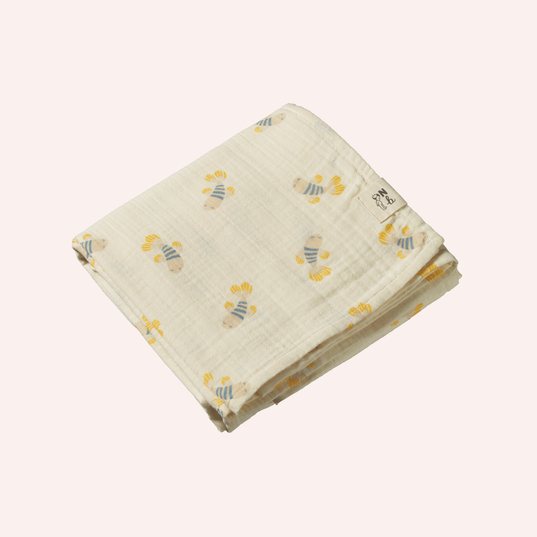 Muslin Wrap - Fish Fable Print - One Size