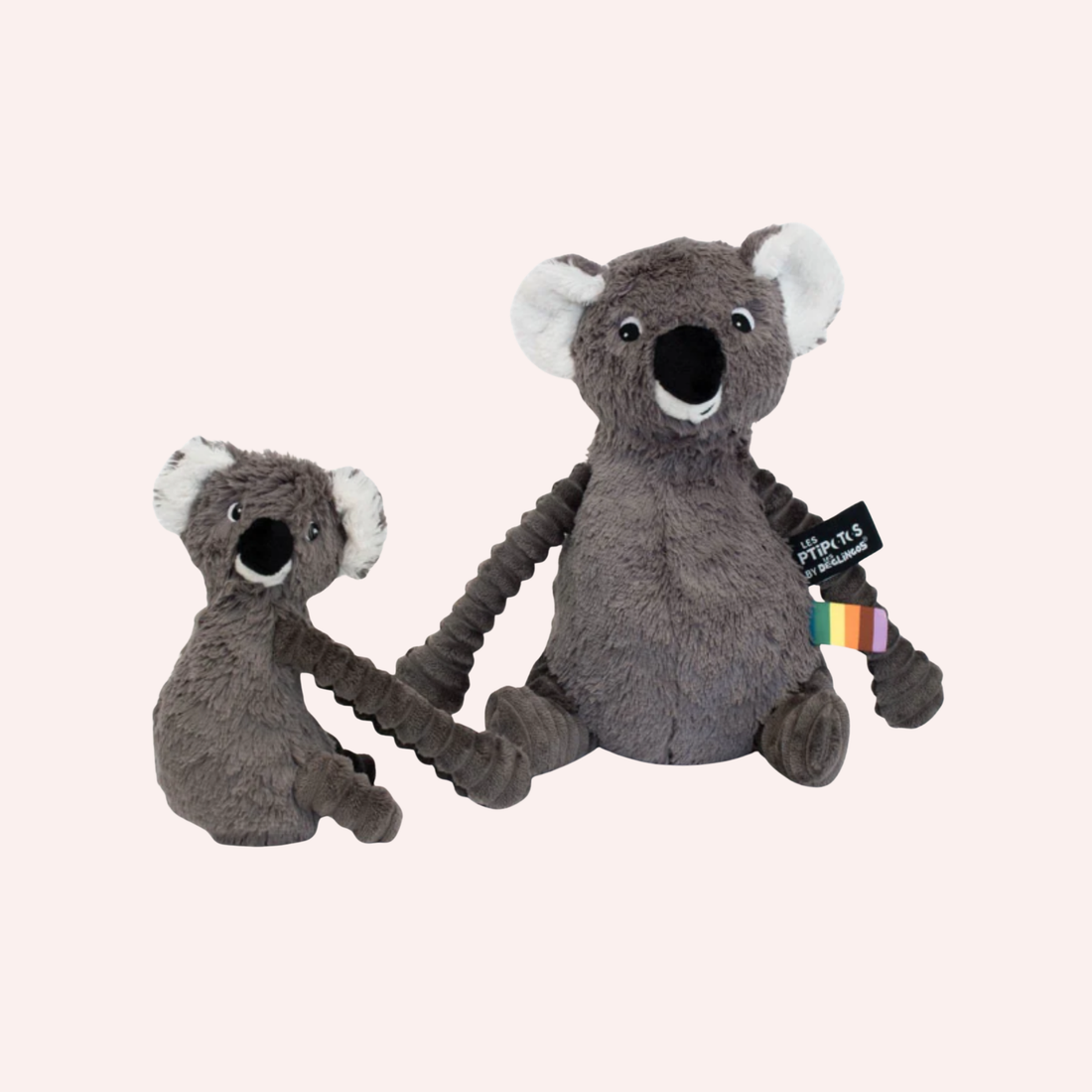 Trankilou the Koala, Mum & Baby - Grey
