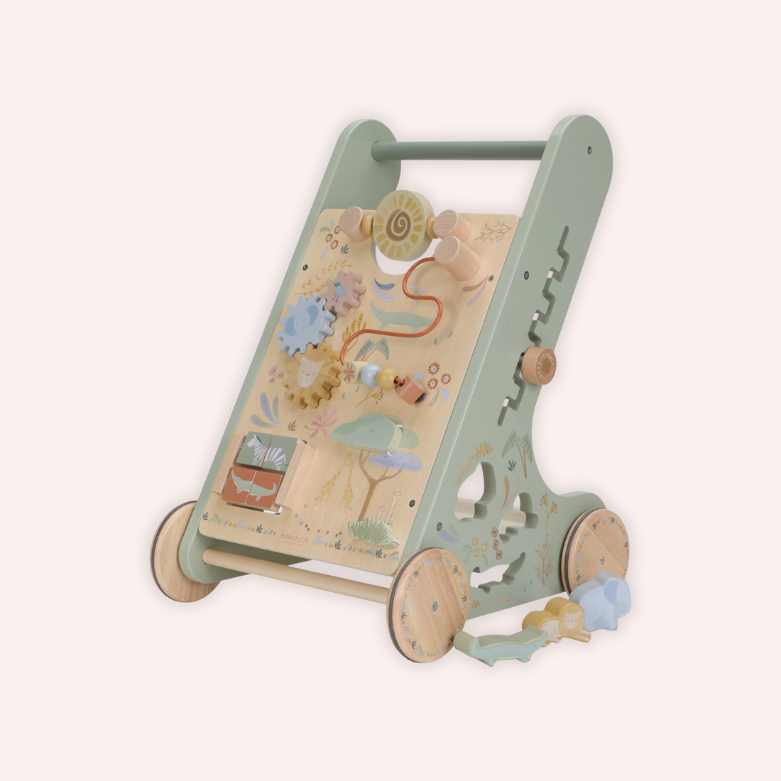 Wooden Baby Activity Walker - Safari Friends