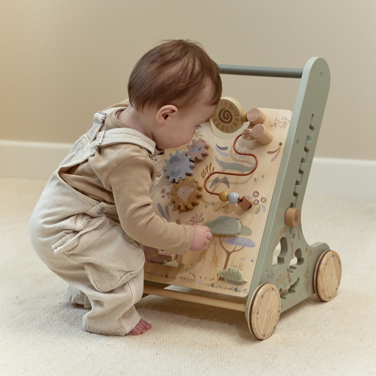 Wooden Baby Activity Walker - Safari Friends