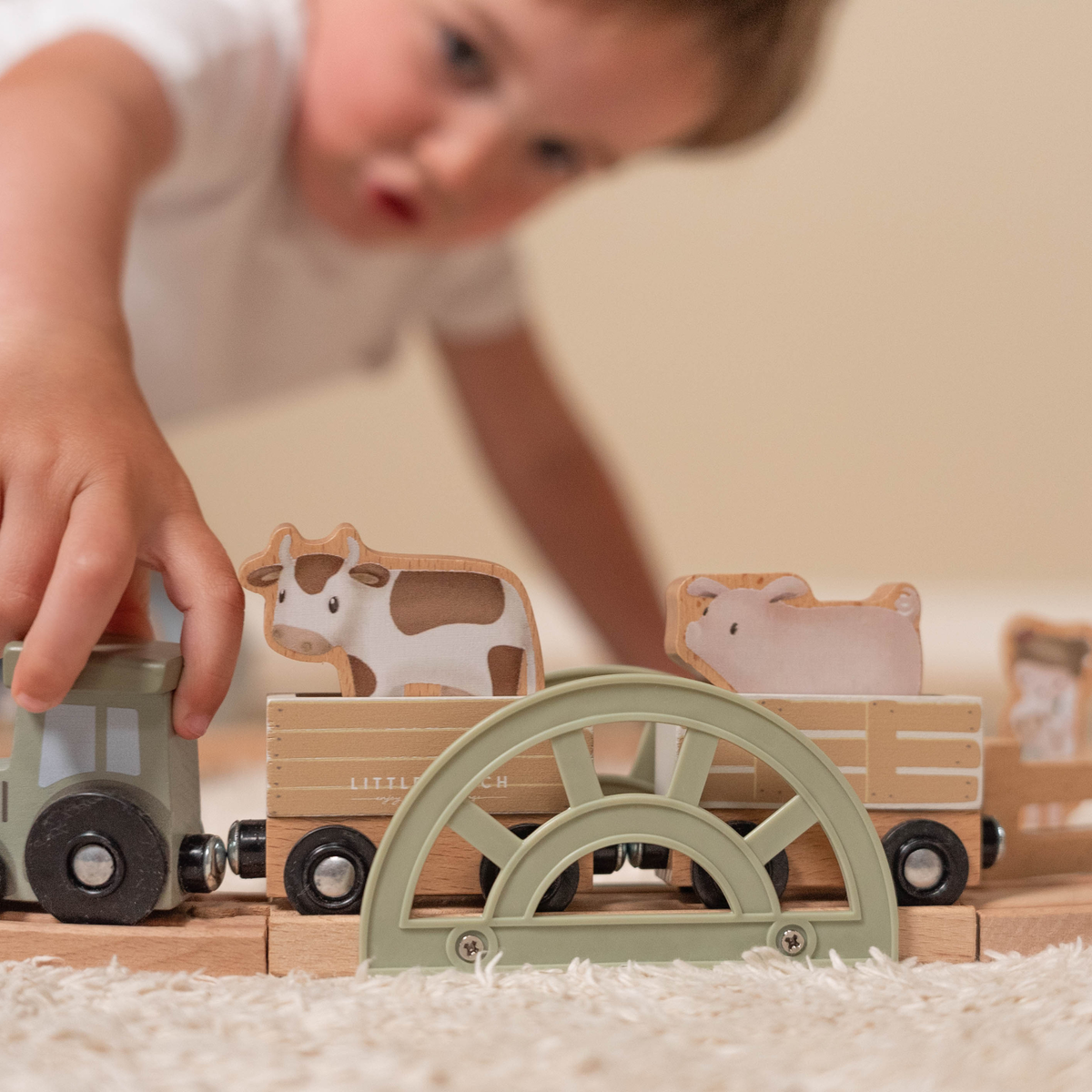 Wooden Train Set - Safari Friends