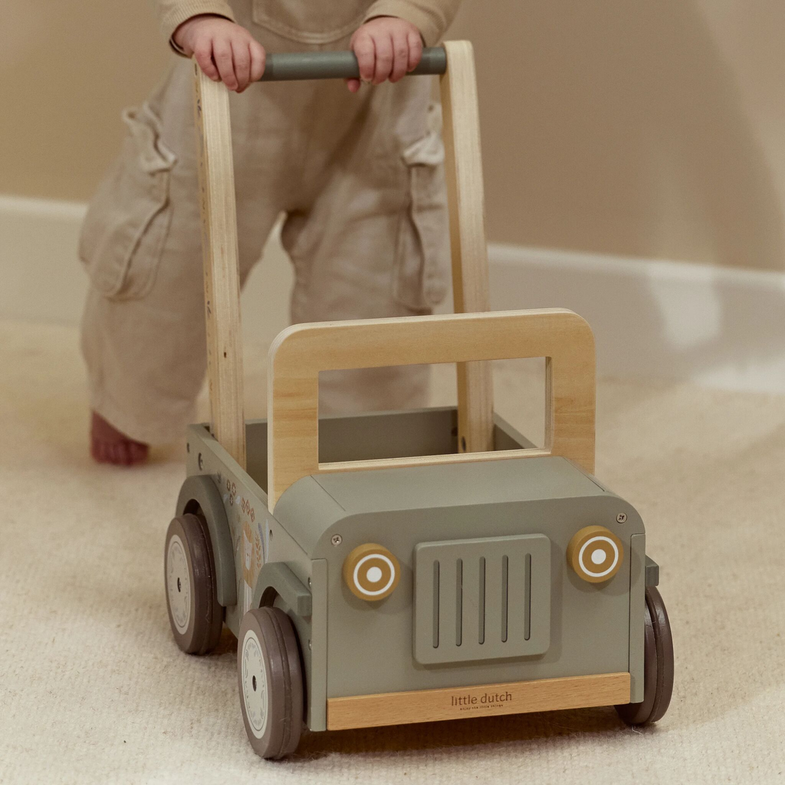 Wooden Push Safari Car - Safari Friends