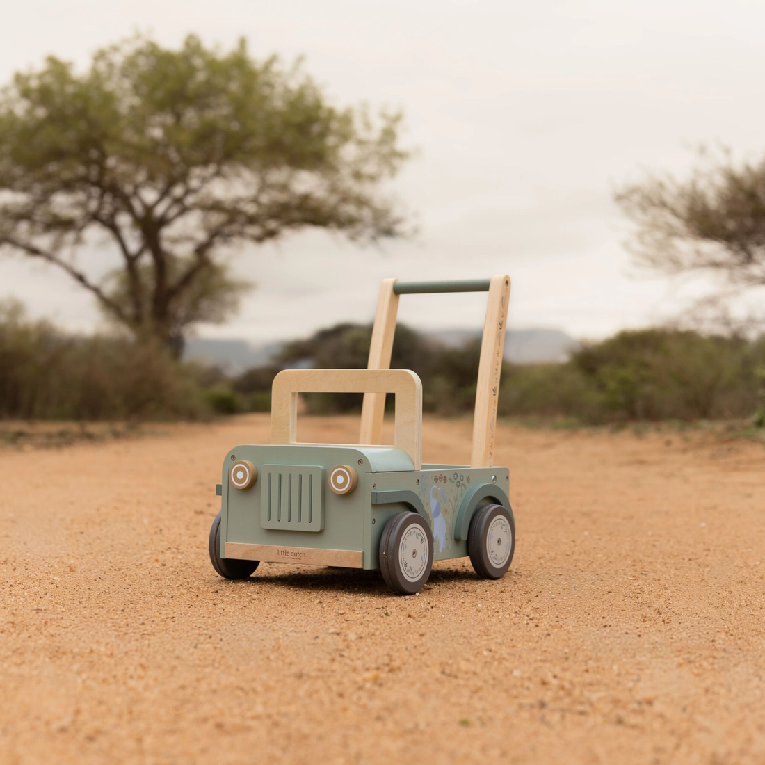 Wooden Push Safari Car - Safari Friends