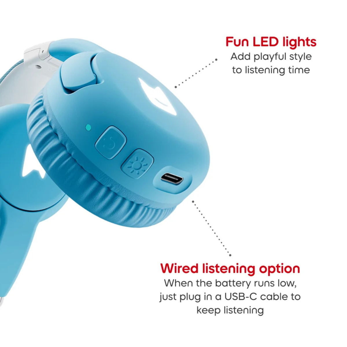 Bluetooth Headphones - Sky Blue