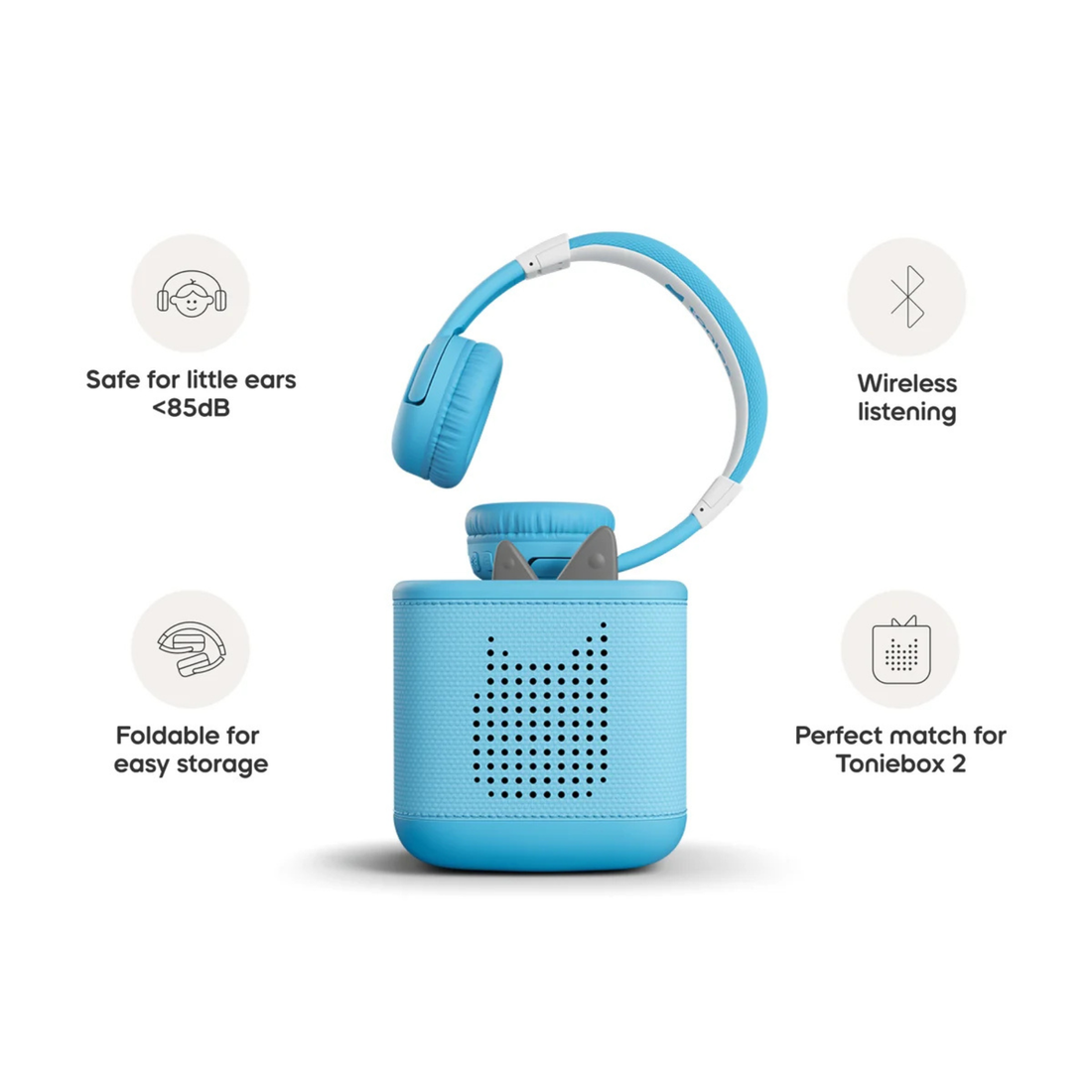 Bluetooth Headphones - Sky Blue