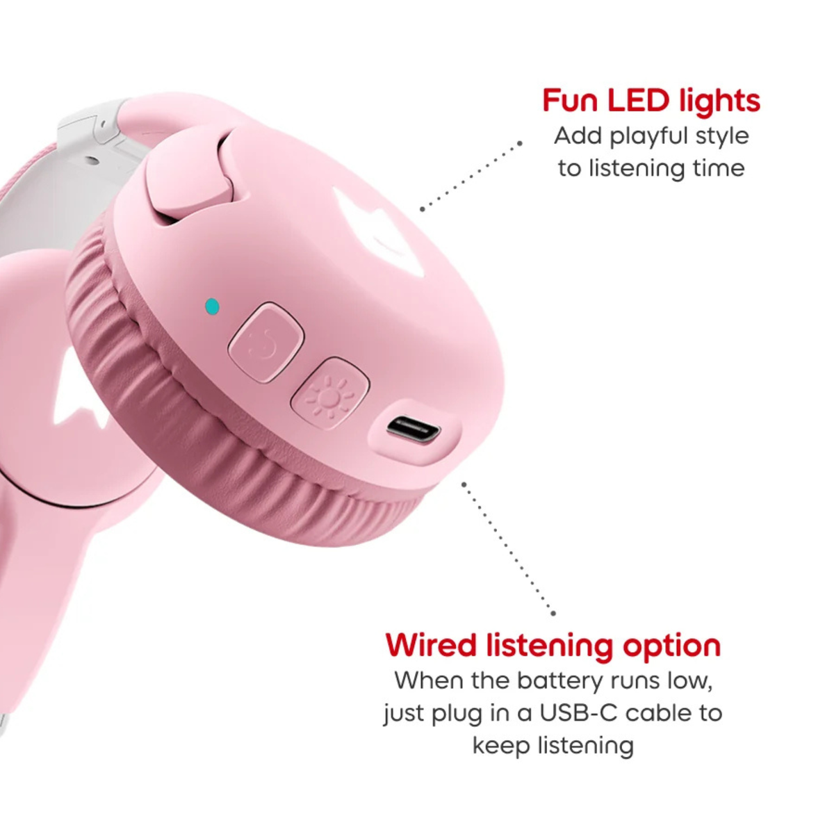Bluetooth Headphones - Cloud Pink