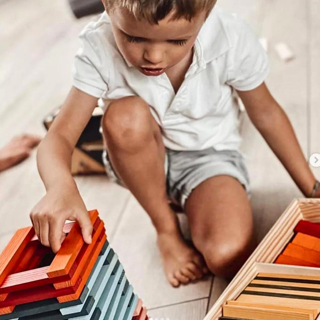 KAPLA Blocks Building Planks - Octocolour Case (Set of 100)