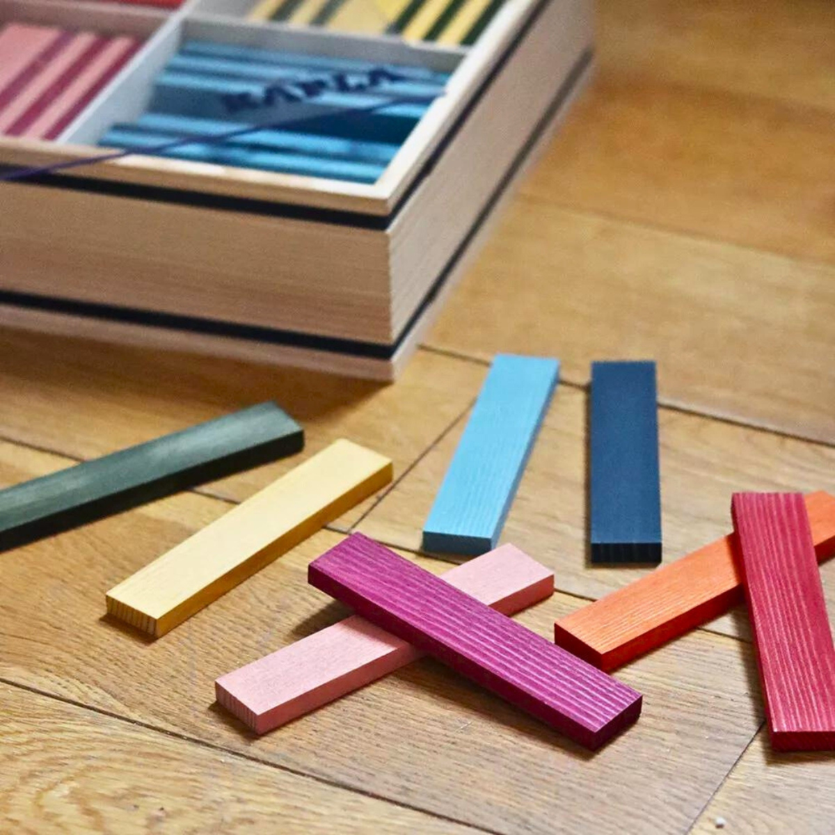 KAPLA Blocks Building Planks - Octocolour Case (Set of 100)