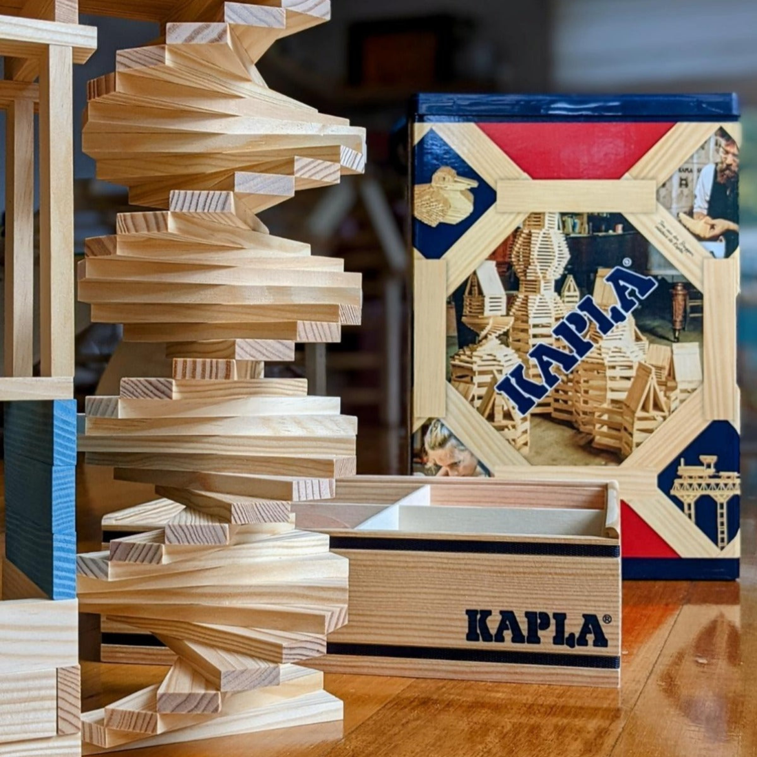 KAPLA Blocks Building Planks - Natural Box (Set of 200)