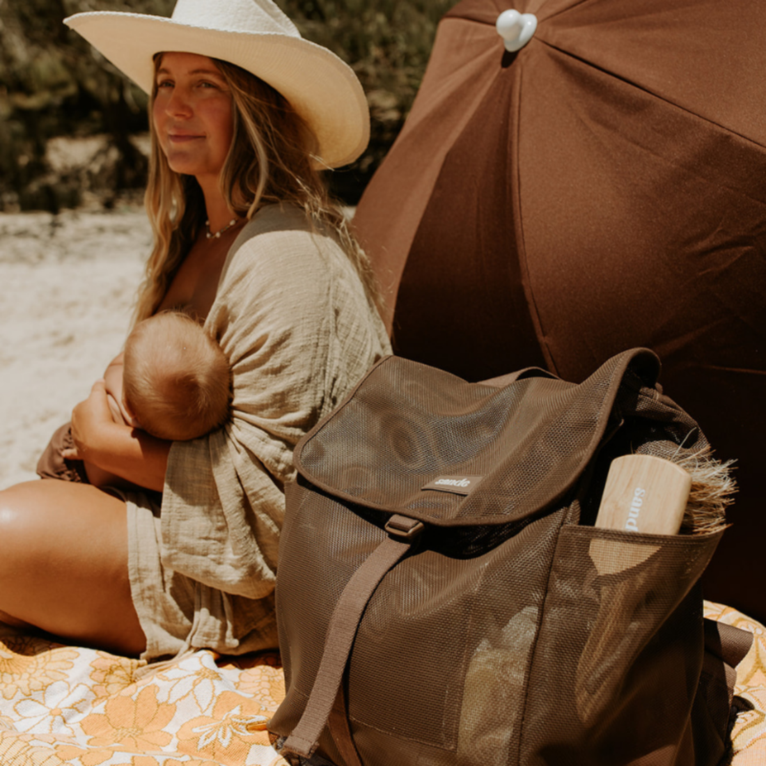 Beach Hauler Mesh Backpack - Espresso