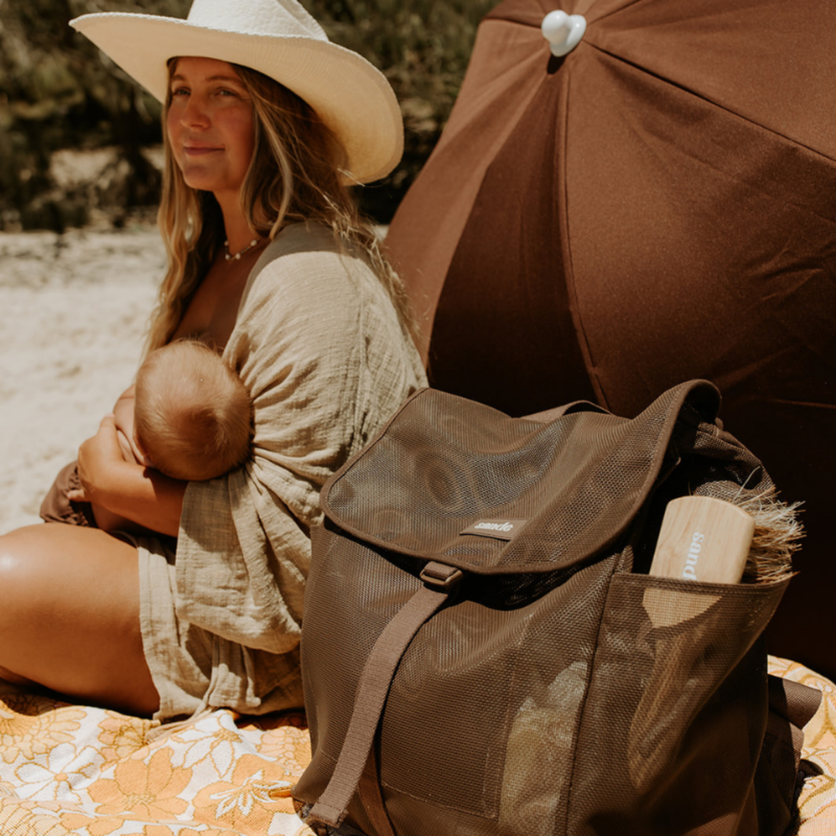 Beach Hauler Mesh Backpack - Espresso