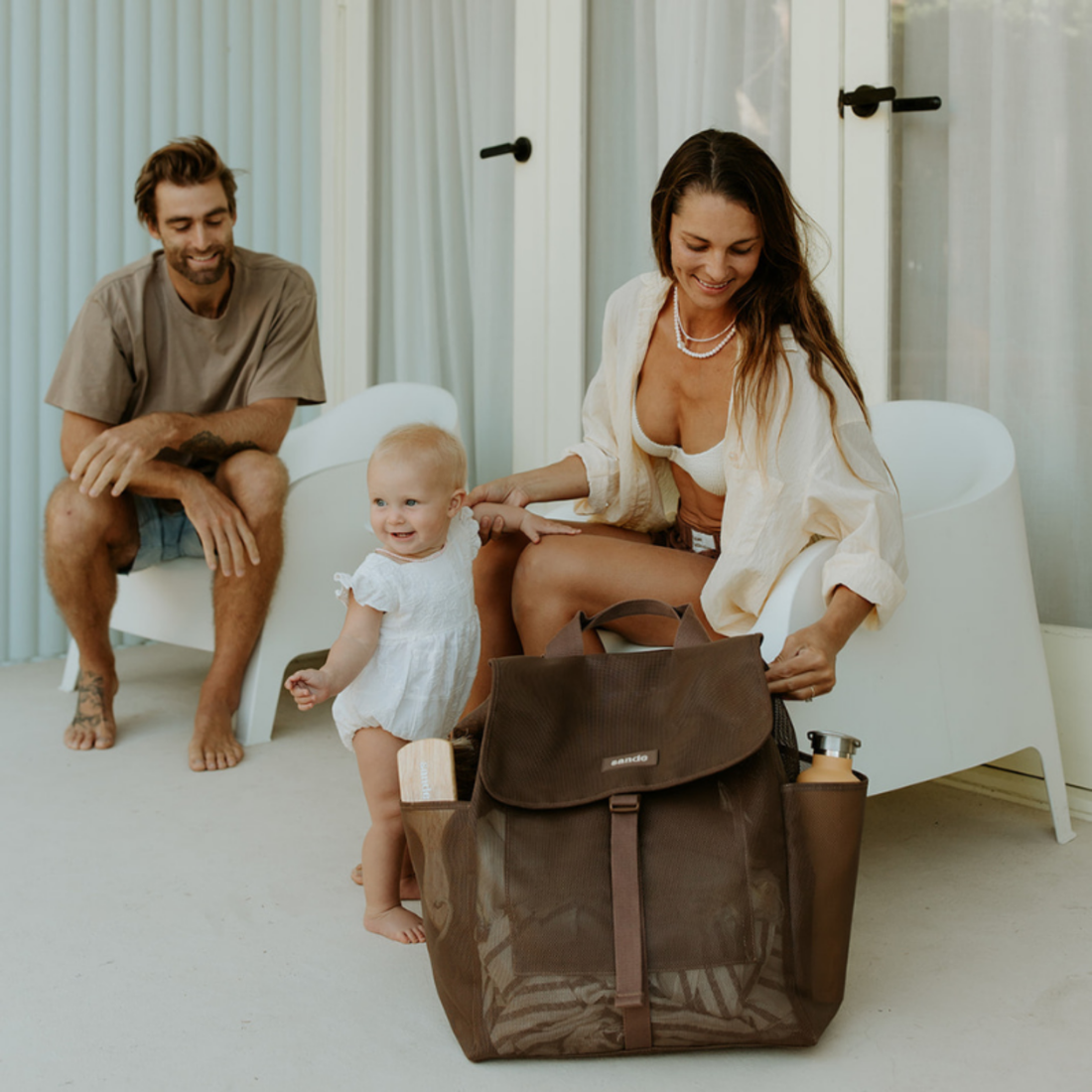 Beach Hauler Mesh Backpack - Espresso