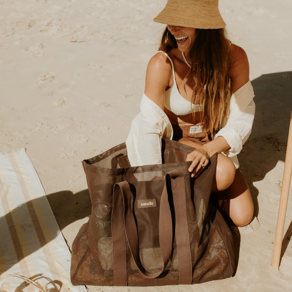 Beach Hauler Mesh Beach Bag - Espresso