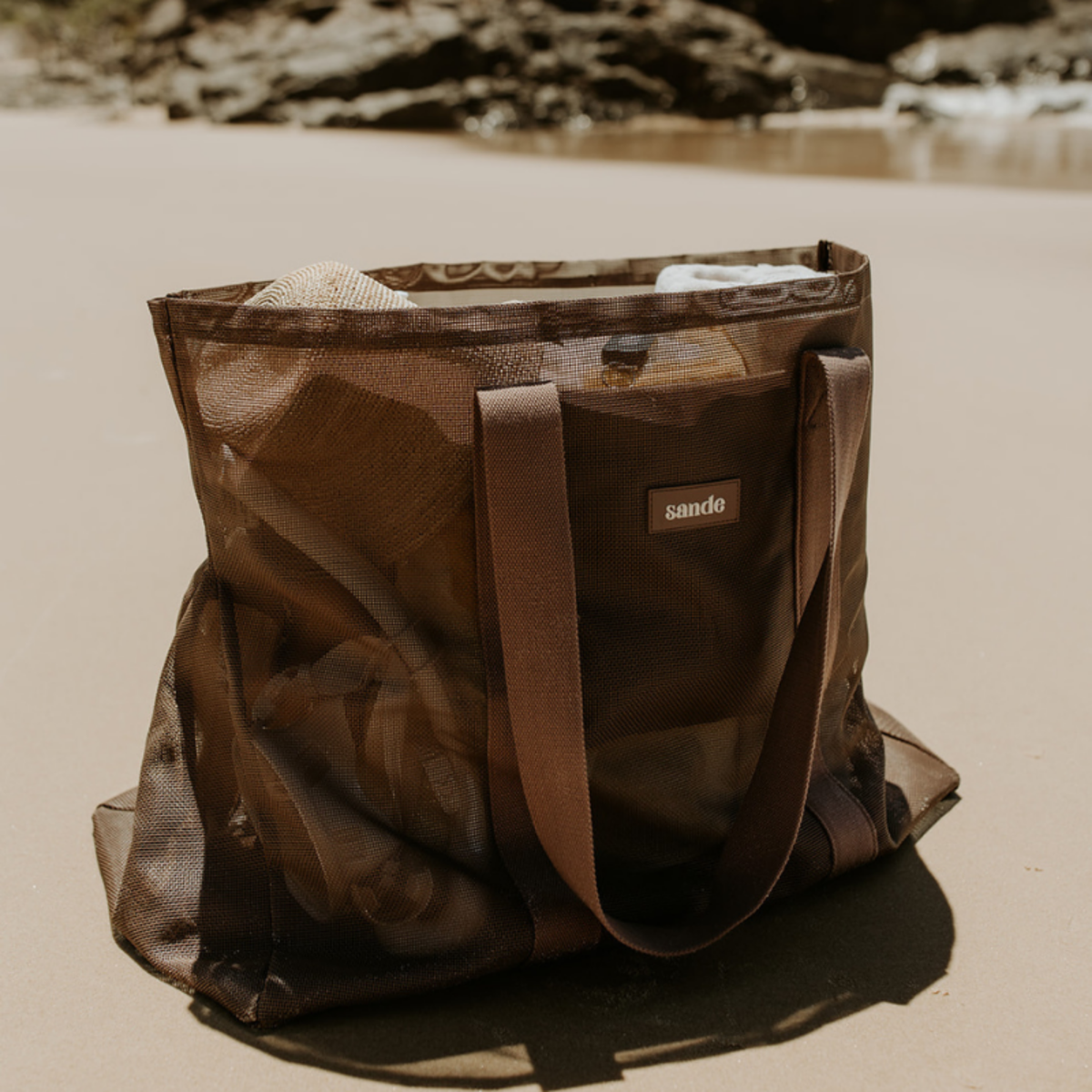 Beach Hauler Mesh Beach Bag - Espresso