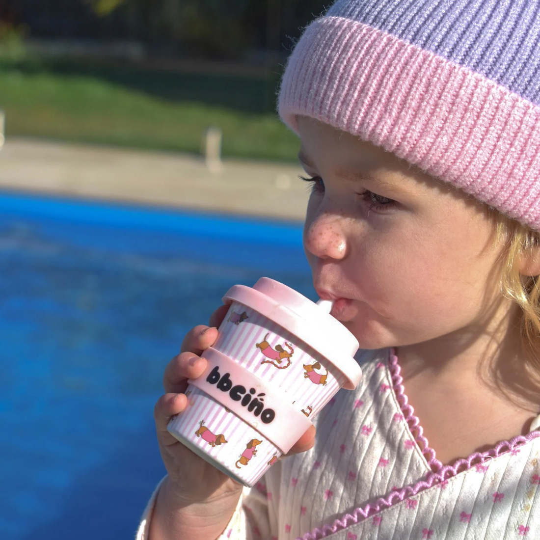 Reusable Babycino Bamboo Cup - Dash in Pink