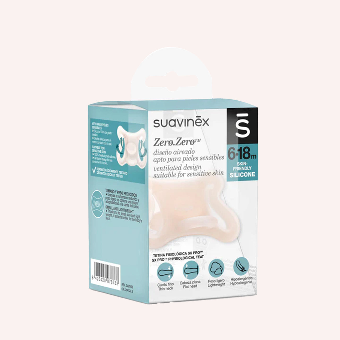 Suavinex - Zero Zero Air Flow Silicone Dummy (6-18months)