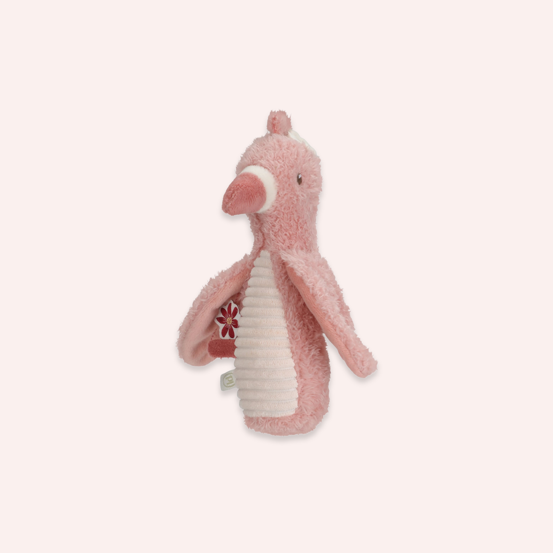Safari Friends Squeaker with Rattle Flamingo
