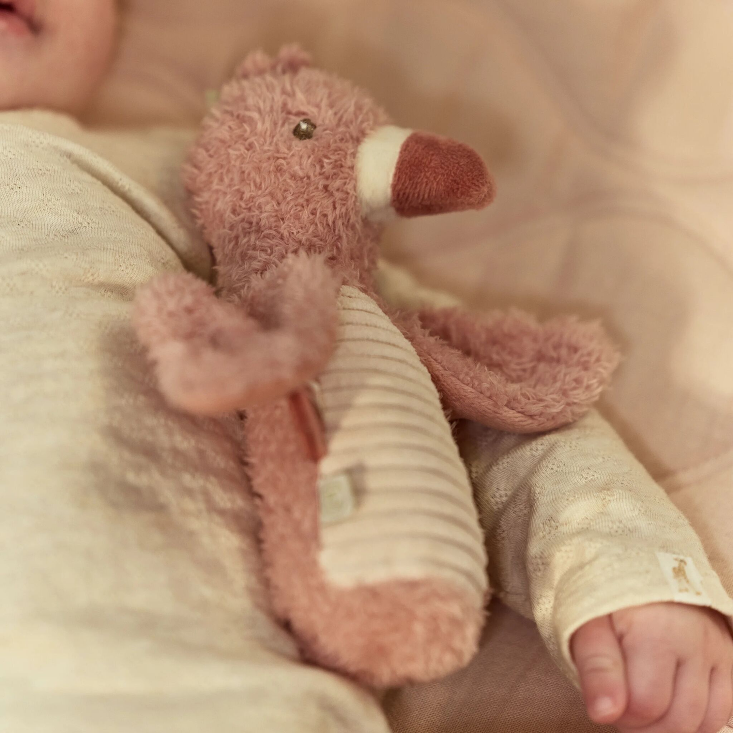 Safari Friends Squeaker with Rattle Flamingo