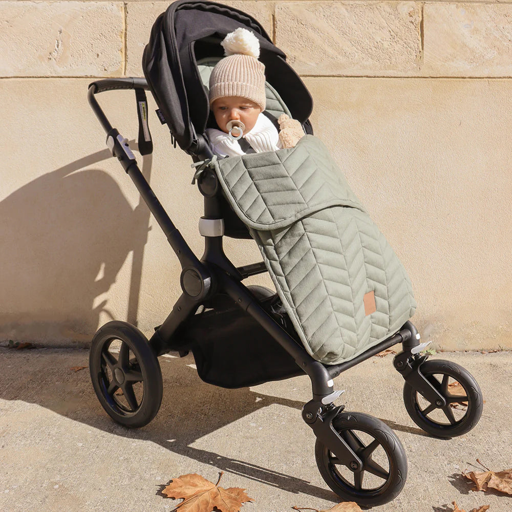 Linen Pram Cosy - Sage