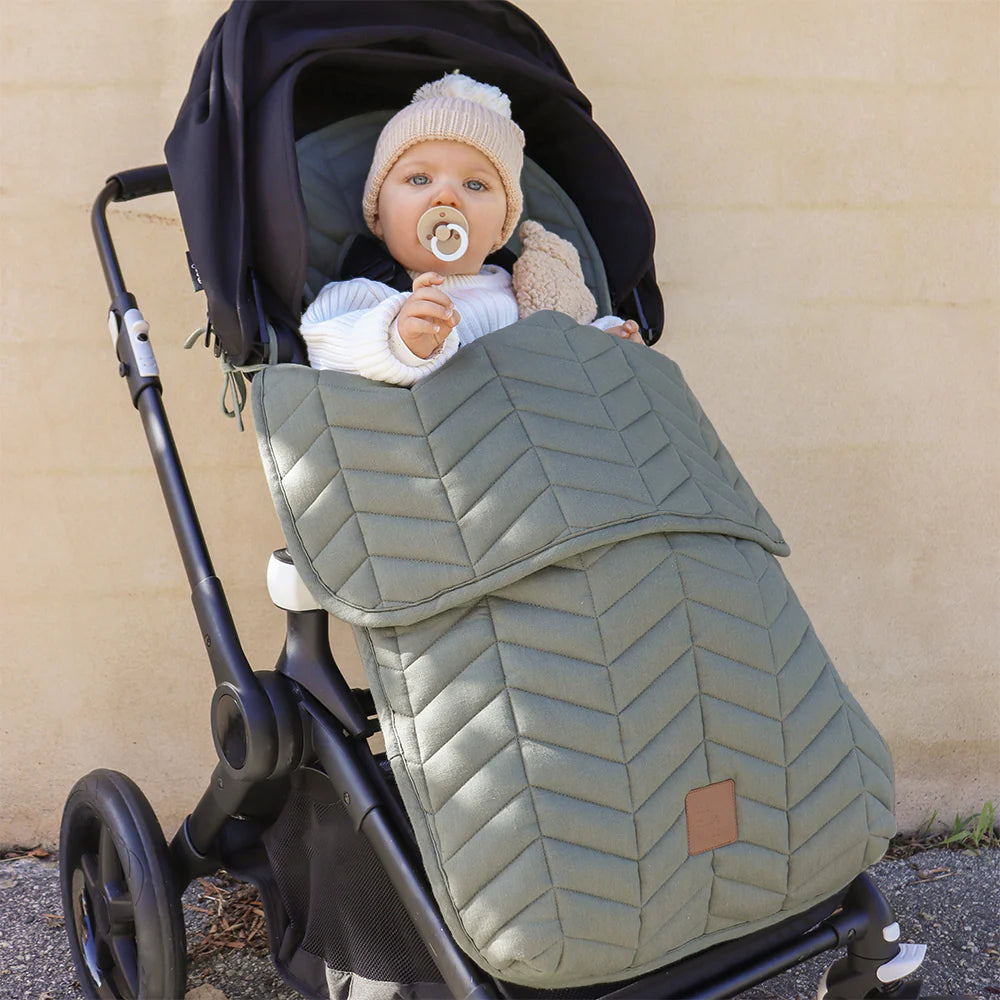 Linen Pram Cosy - Sage