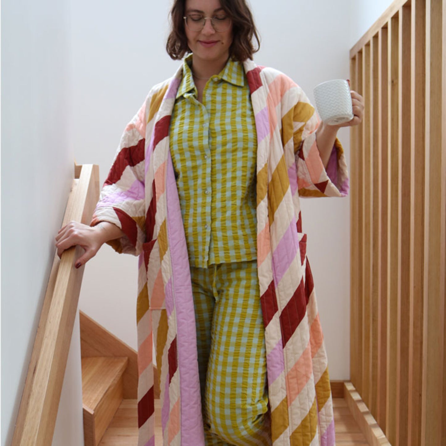 Citrus Seersucker Pyjama Set  by Mosey Me