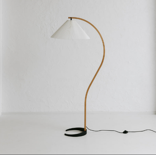 Pleated Floor Lamp - White