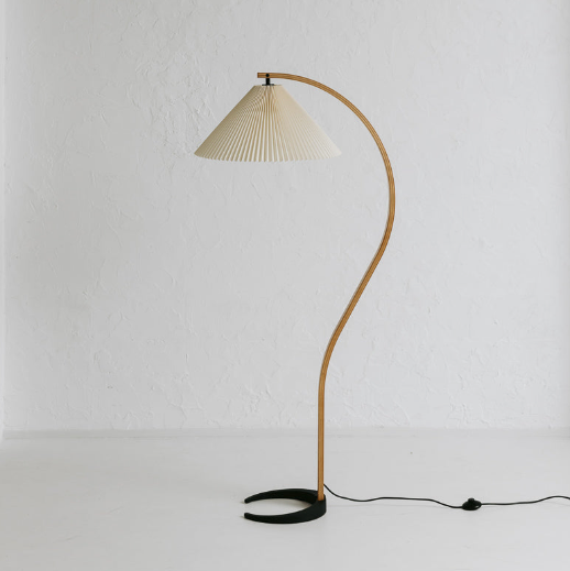 Pleated Floor Lamp - Cream