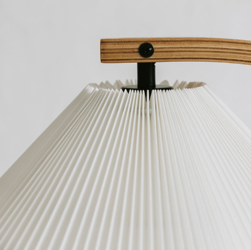 Pleated Floor Lamp - White