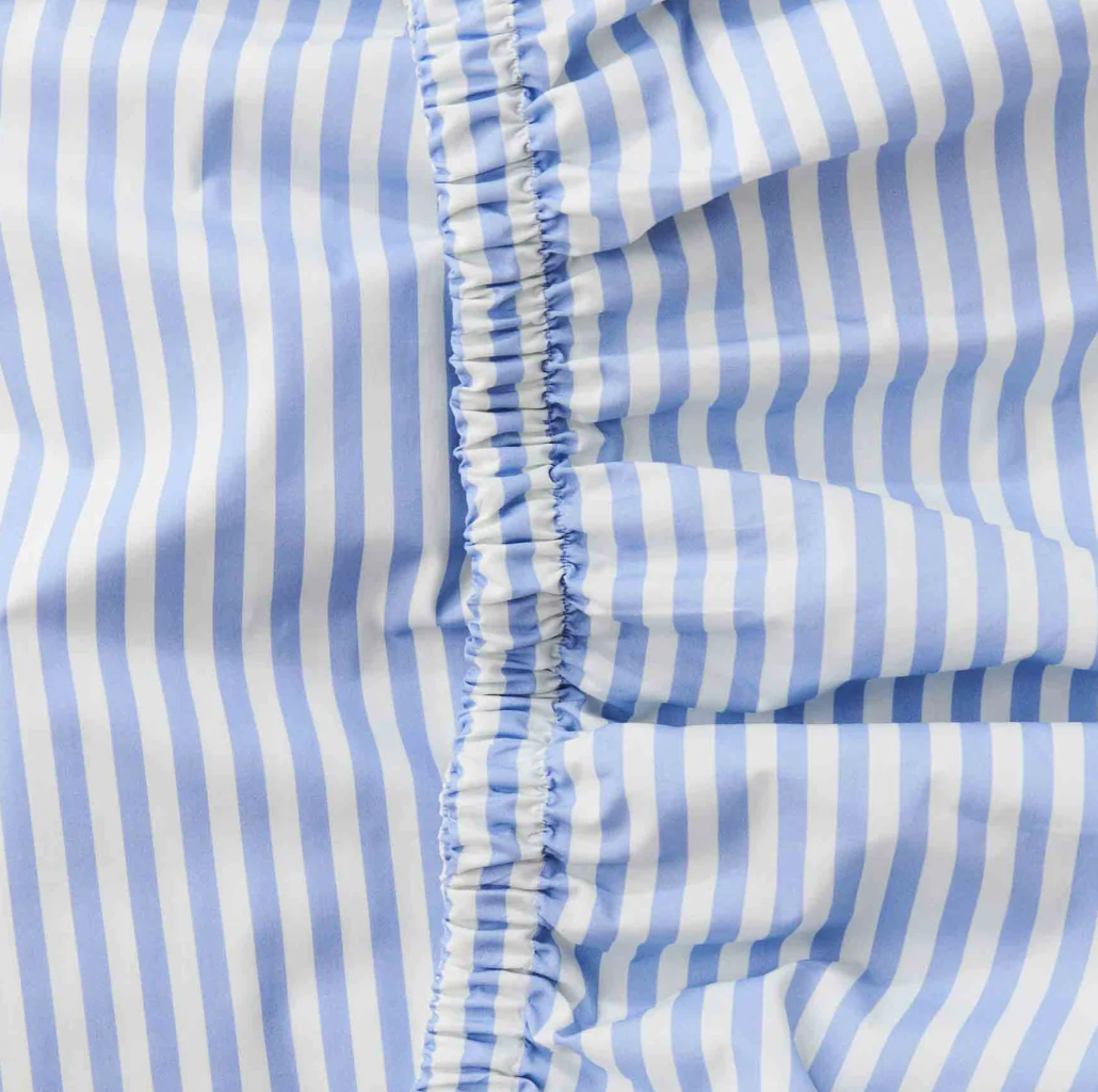 Organic Cotton Baby Fitted Sheet - Seaside Stripe