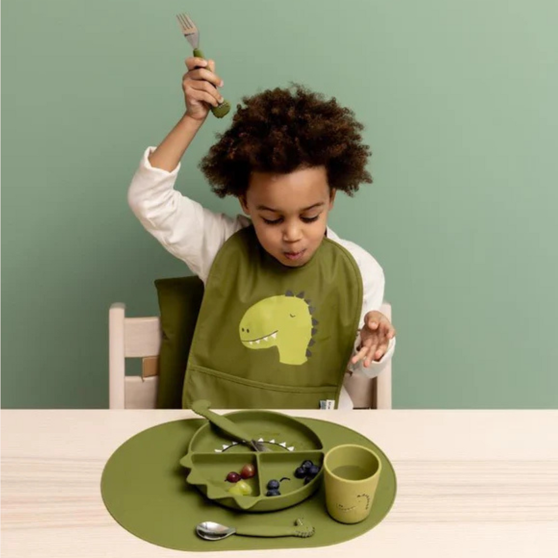 Silicone Cutlery Set 3-pack - Mr. Dino