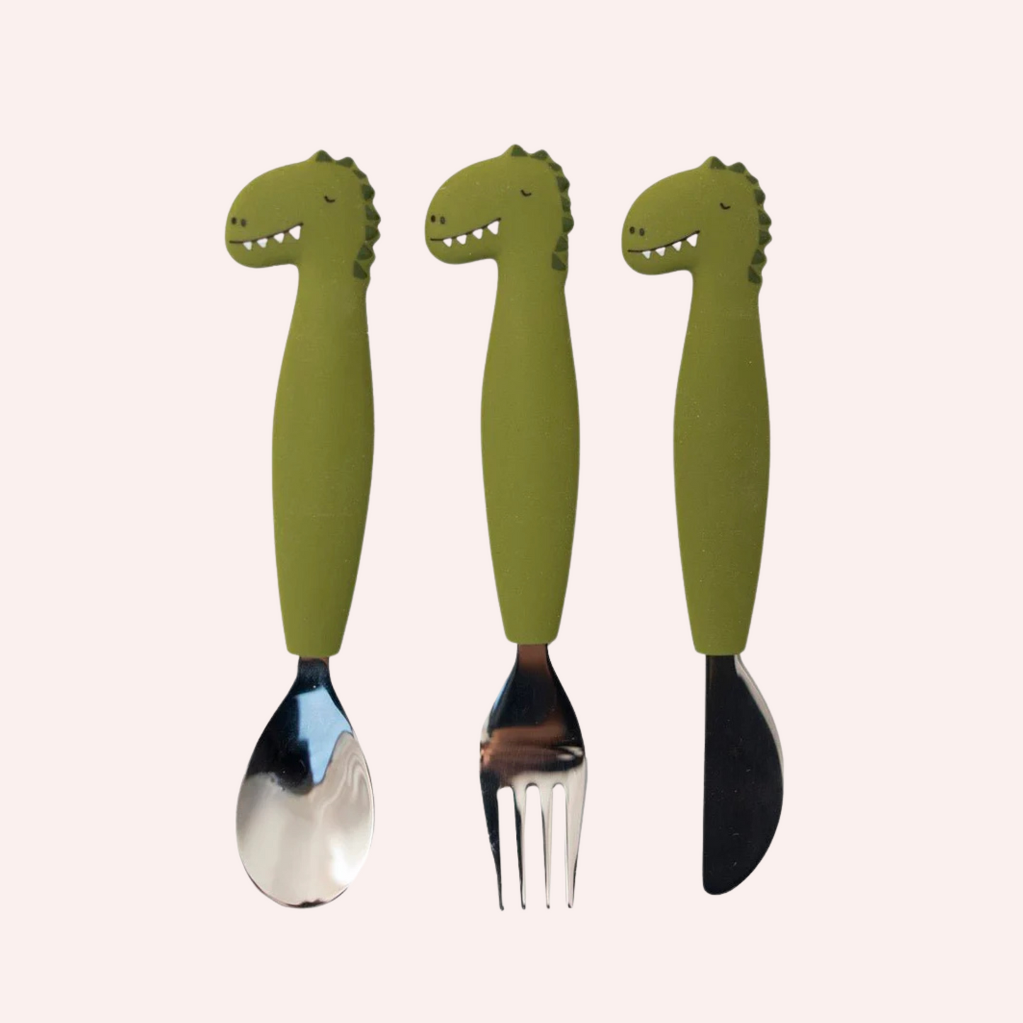 Silicone Cutlery Set 3-pack - Mr. Dino
