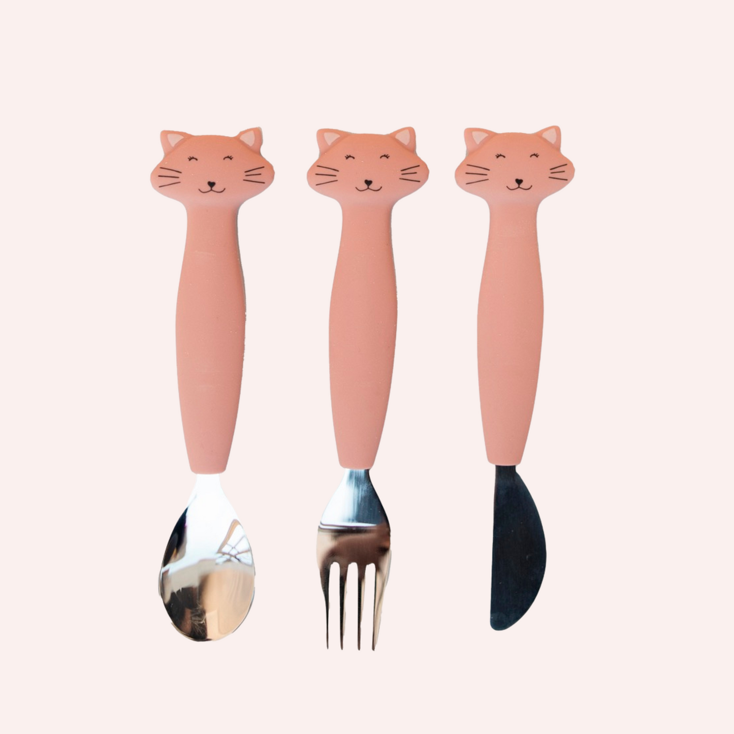 Silicone Cutlery Set 3-pack - Mrs. Cat