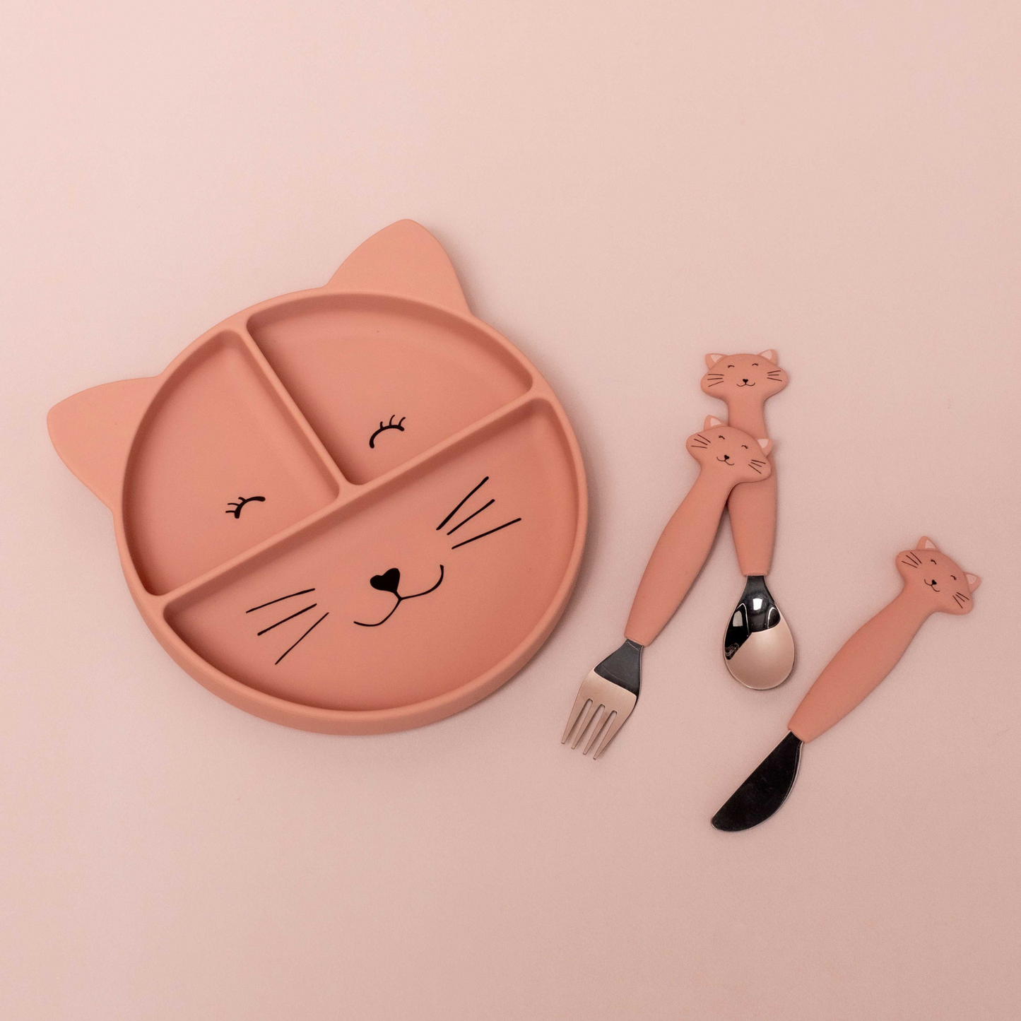 Silicone Cutlery Set 3-pack - Mrs. Cat