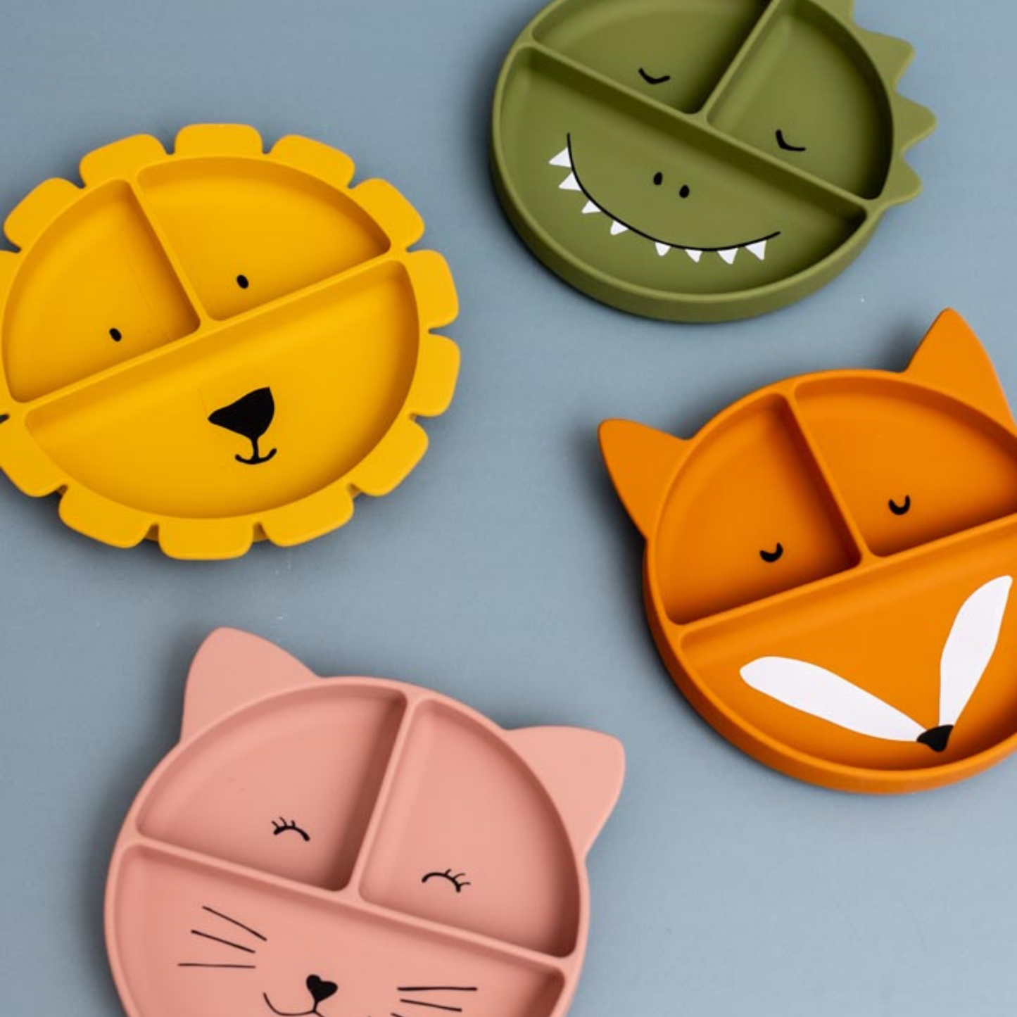 Silicone Divided Suction Plate - Mr. Dino